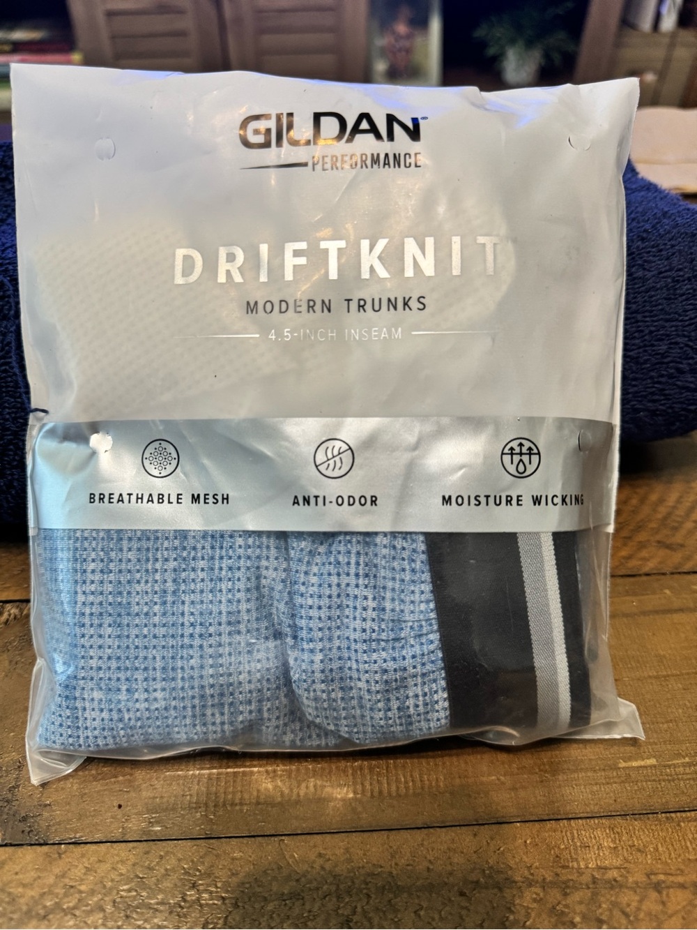 Gildan Driftknit Modern Trunks - Light Blue & Light Gray